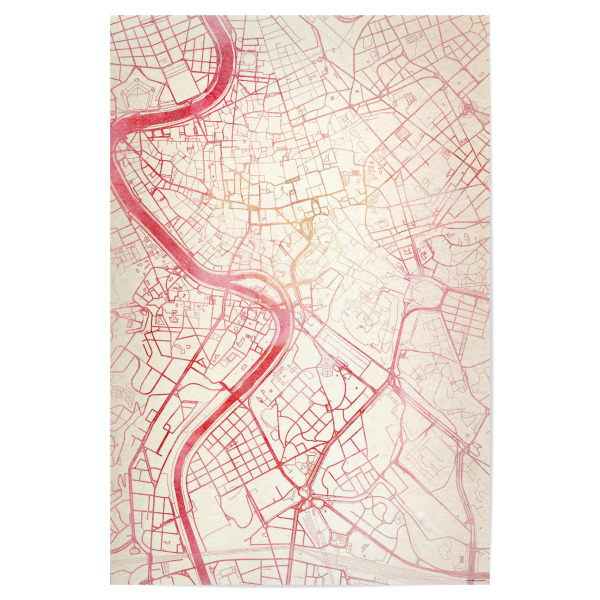 Poster "Rom Italien II" artboxONE - Städte,Reise - Städte,Stadtkarte,Wasserfarbe