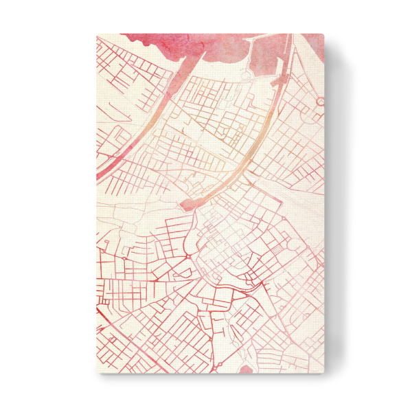 Leinwandbild "Rimini Italien I" artboxONE - Städte,Reise - Städte,Stadtkarte,Wasserfarbe