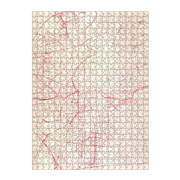 Puzzle Ravensburger "Rennes Frankreich I" artboxONE - Städte,Reise - Städte,Stadtkarte,Wasserfarbe - Bild städte