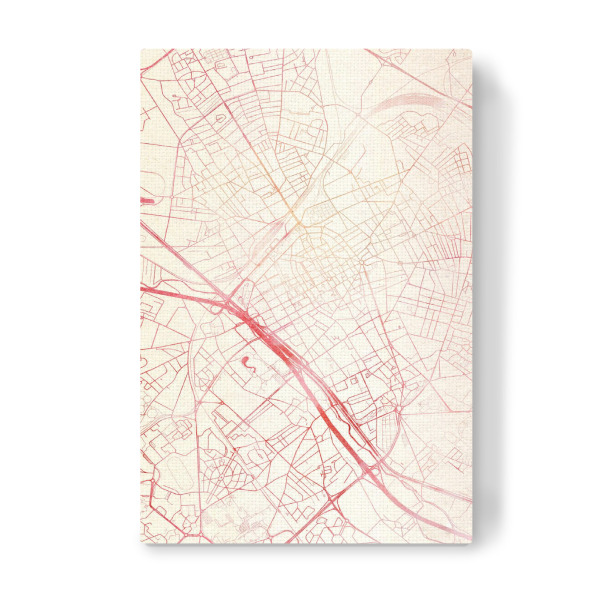 Leinwandbild "Reims Frankreich I" artboxONE - Städte,Reise - Städte,Stadtkarte,Wasserfarbe