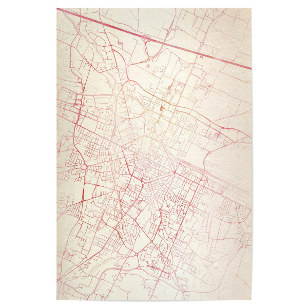 Poster 30x20 cm "Reggio-nell-Emilia Italien II" artboxONE - Städte,Reise - Städte,Stadtkarte,Wasserfarbe