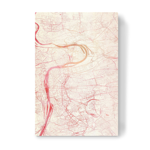 Leinwandbild "Prag Tschechische-Republik II" artboxONE - Städte,Reise - Städte,Stadtkarte,Wasserfarbe