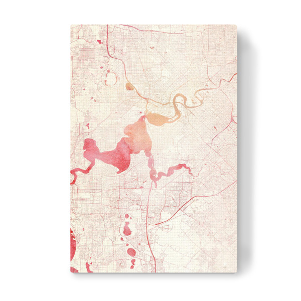 Leinwandbild "Perth Australien I" artboxONE - Städte,Reise - Städte,Stadtkarte,Wasserfarbe