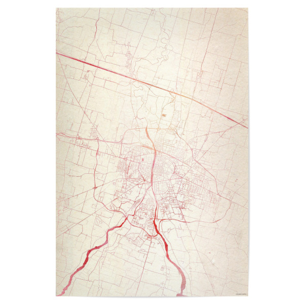 Poster "Parma Italien I" artboxONE - Städte,Reise - Städte,Stadtkarte,Wasserfarbe
