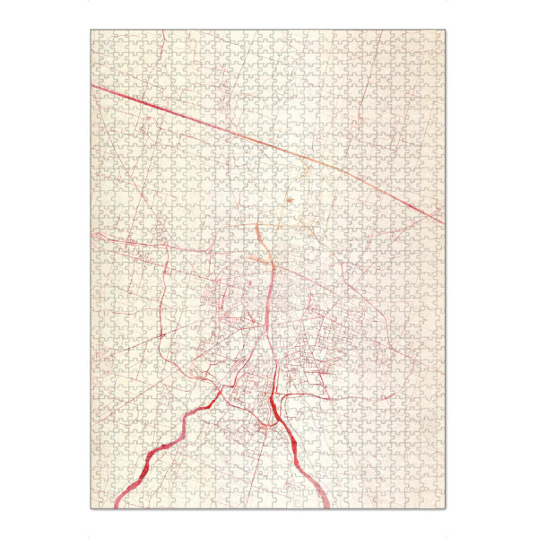 Puzzle Ravensburger "Parma Italien I" artboxONE - Städte,Reise - Städte,Stadtkarte,Wasserfarbe - Bild städte