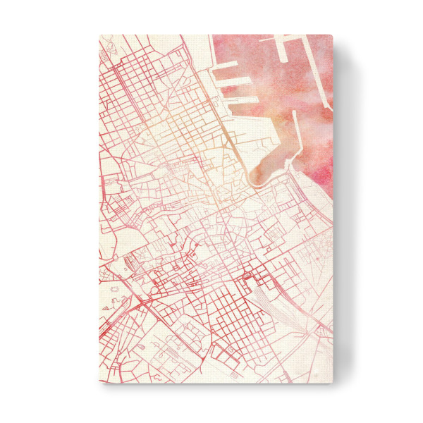Leinwandbild "Palermo Italien II" artboxONE - Städte,Reise - Städte,Stadtkarte,Wasserfarbe