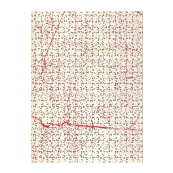 Puzzle Ravensburger "Padua Italien II" artboxONE - Städte,Reise - Städte,Stadtkarte,Wasserfarbe - Bild städte