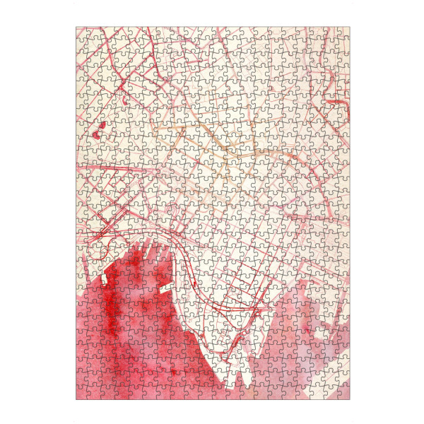 Puzzle Ravensburger "Oslo Norwegen II" artboxONE - Städte,Reise - Städte,Stadtkarte,Wasserfarbe - Bild städte
