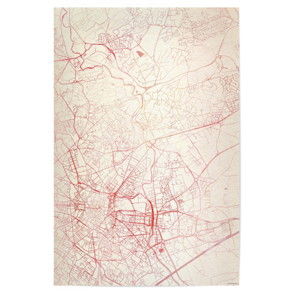 Poster "Montpellier Frankreich I" artboxONE - Städte,Reise - Städte,Stadtkarte,Wasserfarbe