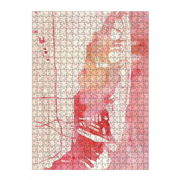 artboxONE Puzzle "Miami USA II" artboxONE - Städte,Reise - Städte,Stadtkarte,Wasserfarbe - Bild städte