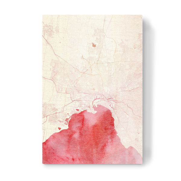 Leinwandbild "Melbourne Australien I" artboxONE - Städte,Reise - Städte,Stadtkarte,Wasserfarbe