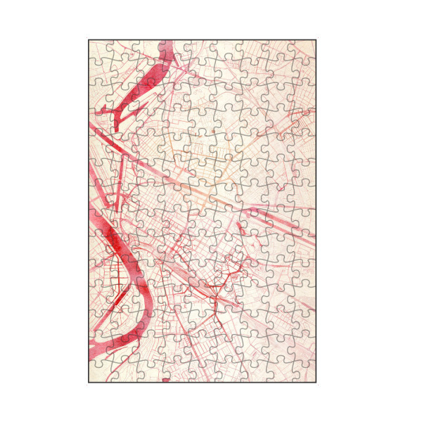 artboxONE Puzzle "Mannheim Deutschland I" artboxONE - Städte,Reise - Städte,Stadtkarte,Wasserfarbe - Bild städte