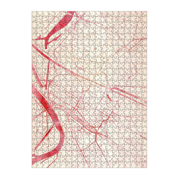 artboxONE Puzzle "Mannheim Deutschland I" artboxONE - Städte,Reise - Städte,Stadtkarte,Wasserfarbe - Bild städte