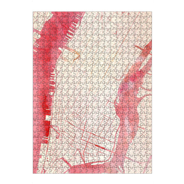 Puzzle Ravensburger "Manhattan USA I" artboxONE - Städte,Reise - Städte,Stadtkarte,Wasserfarbe - Bild städte