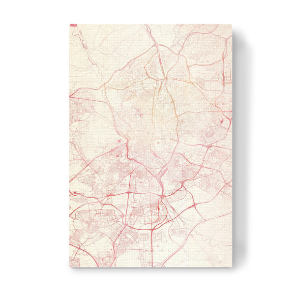 Leinwandbild "Madrid Spanien I" artboxONE - Städte,Reise - Städte,Stadtkarte,Wasserfarbe