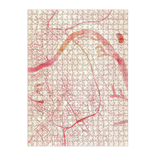 Puzzle Ravensburger "Linz Österreich I" artboxONE - Städte,Reise - Städte,Stadtkarte,Wasserfarbe - Bild städte