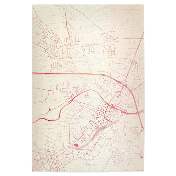 Poster 30x20 cm "Limburg-an-der-Lahn Deutschland I" artboxONE - Städte,Reise - Städte,Stadtkarte,Wasserfarbe