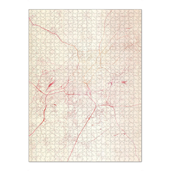 Puzzle Ravensburger "Lille Frankreich I" artboxONE - Städte,Reise - Städte,Stadtkarte,Wasserfarbe - Bild städte