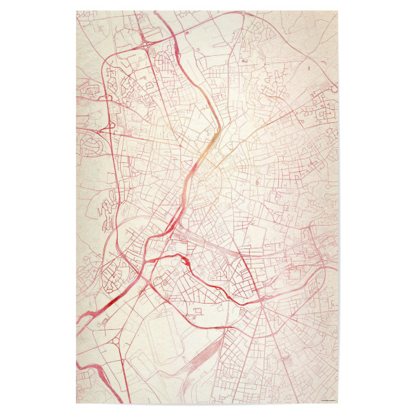 Poster "Le-Mans Frankreich I" artboxONE - Städte,Reise - Städte,Stadtkarte,Wasserfarbe