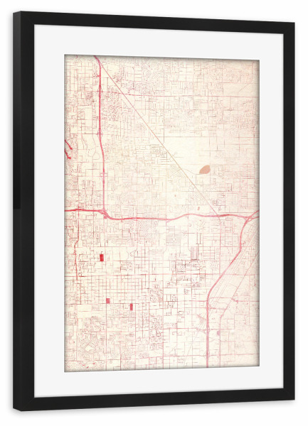 Poster mit Rahmen schwarz "Las-Vegas USA II" artboxONE - Städte,Reise - Städte,Stadtkarte,Wasserfarbe