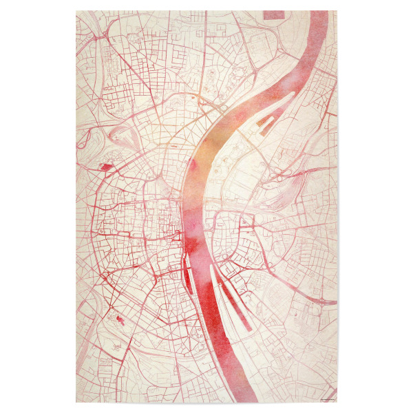 Poster "Köln Deutschland II" artboxONE - Städte,Reise - Städte,Stadtkarte,Wasserfarbe