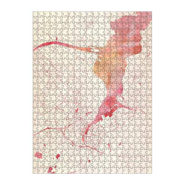 artboxONE Puzzle "Kiel Deutschland II" artboxONE - Städte,Reise - Städte,Stadtkarte,Wasserfarbe - Bild städte