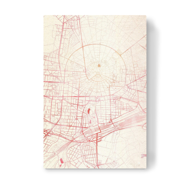 Leinwandbild "Karlsruhe Deutschland I" artboxONE - Städte,Reise - Städte,Stadtkarte,Wasserfarbe