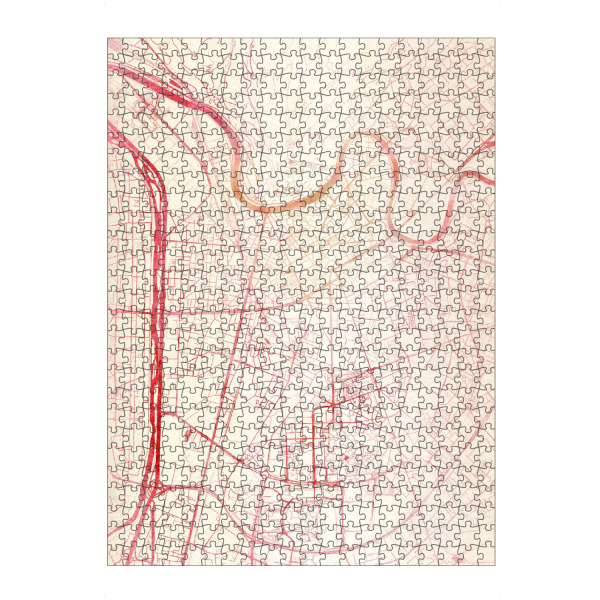 Puzzle Ravensburger "Grenoble Frankreich II" artboxONE - Städte,Reise - Städte,Stadtkarte,Wasserfarbe - Bild städte