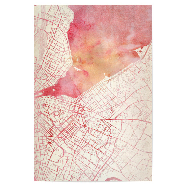 Poster 30x20 cm "Genf Schweiz II" artboxONE - Städte,Reise - Städte,Stadtkarte,Wasserfarbe