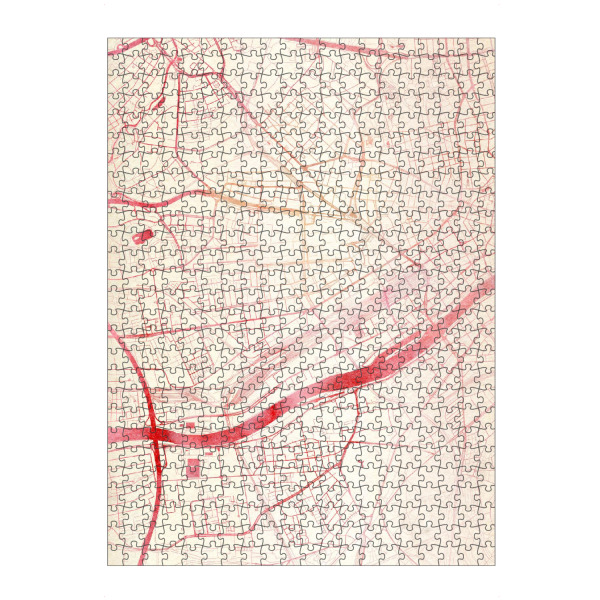 artboxONE Puzzle "Frankfurt-am-Main Deutschland I" artboxONE - Städte,Reise - Städte,Stadtkarte,Wasserfarbe - Bild städte