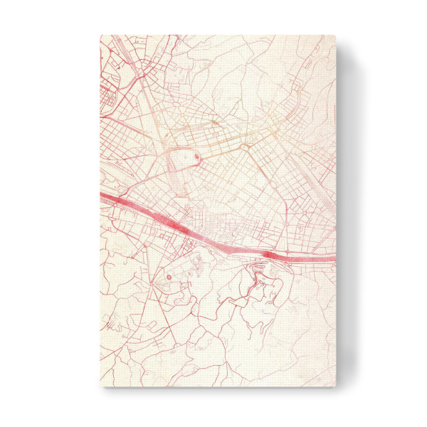 Leinwandbild "Florenz Italien I" artboxONE - Städte,Reise - Städte,Stadtkarte,Wasserfarbe