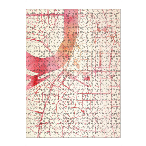 artboxONE Puzzle "Düsseldorf Deutschland II" artboxONE - Städte,Reise - Städte,Stadtkarte,Wasserfarbe - Bild städte