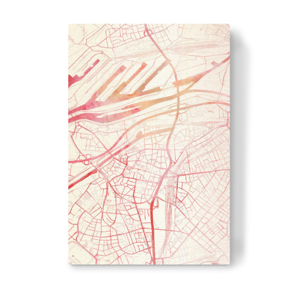 Leinwandbild "Duisburg Deutschland I" artboxONE - Städte,Reise - Städte,Stadtkarte,Wasserfarbe