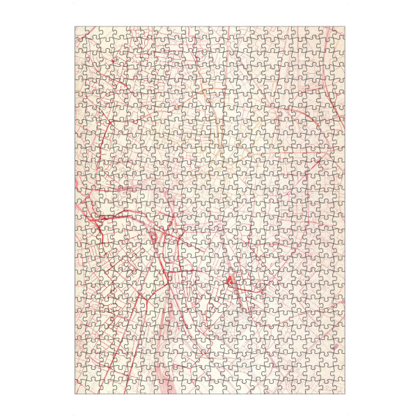 Puzzle Ravensburger "Dijon Frankreich II" artboxONE - Städte,Reise - Städte,Stadtkarte,Wasserfarbe - Bild städte