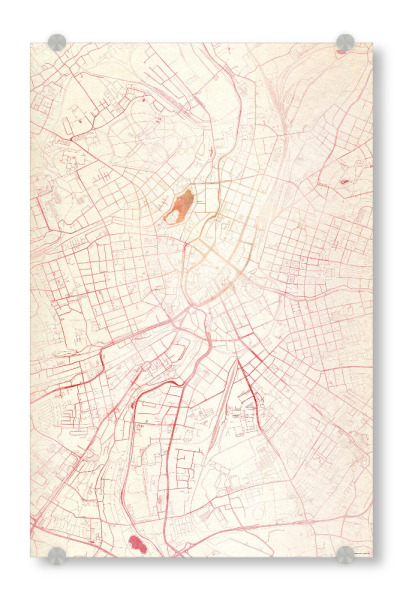 Acrylglasbild "Chemnitz Deutschland I" artboxONE - Städte,Reise - Städte,Stadtkarte,Wasserfarbe