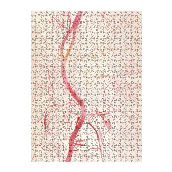 artboxONE Puzzle "Budapest Ungarn II" artboxONE - Städte,Reise - Städte,Stadtkarte,Wasserfarbe - Bild städte