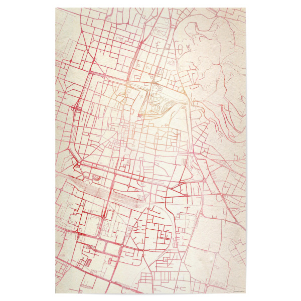 Poster "Brescia Italien II" artboxONE - Städte,Reise - Städte,Stadtkarte,Wasserfarbe