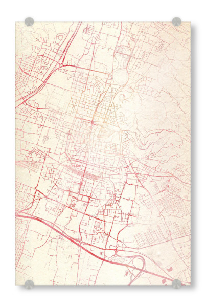 Acrylglasbild "Brescia Italien I" artboxONE - Städte,Reise - Städte,Stadtkarte,Wasserfarbe