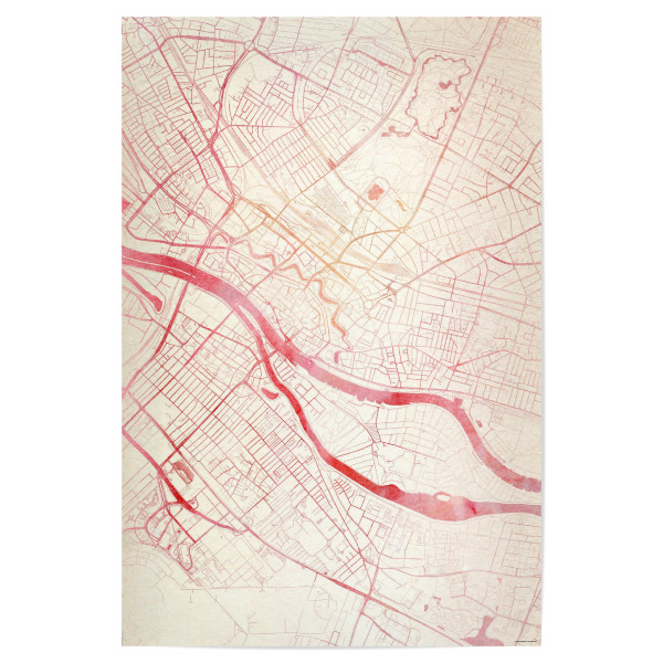 Poster 30x20 cm "Bremen Deutschland I" artboxONE - Städte,Reise - Städte,Stadtkarte,Wasserfarbe