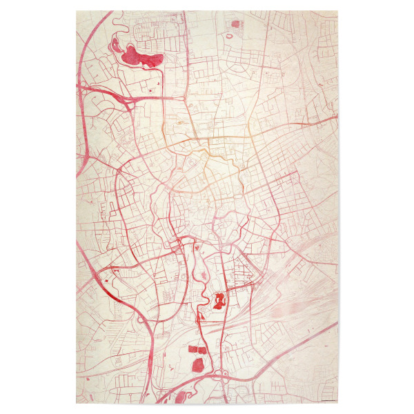 Poster "Braunschweig Deutschland I" artboxONE - Städte,Reise - Städte,Stadtkarte,Wasserfarbe