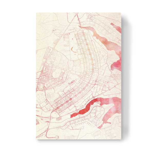 Leinwandbild "Brasilia Brasilien I" artboxONE - Städte,Reise - Städte,Stadtkarte,Wasserfarbe