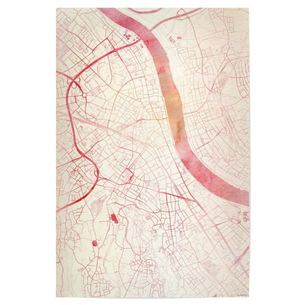 Poster "Bonn Deutschland I" artboxONE - Städte,Reise - Städte,Stadtkarte,Wasserfarbe