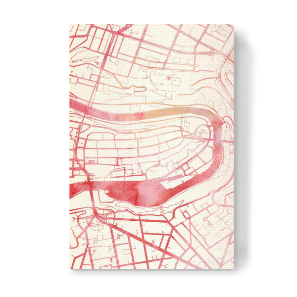 Leinwandbild "Bern Schweiz II" artboxONE - Städte,Reise - Städte,Stadtkarte,Wasserfarbe