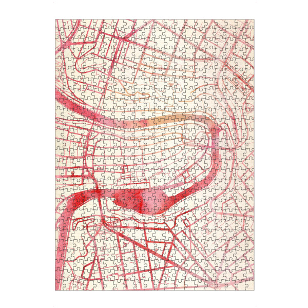 Puzzle Ravensburger "Bern Schweiz II" artboxONE - Städte,Reise - Städte,Stadtkarte,Wasserfarbe - Bild städte