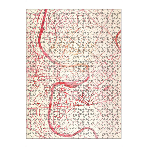 Puzzle Ravensburger "Bern Schweiz I" artboxONE - Städte,Reise - Städte,Stadtkarte,Wasserfarbe - Bild städte