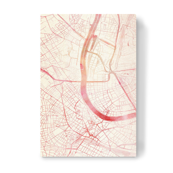 Leinwandbild "Basel Schweiz I" artboxONE - Städte,Reise - Städte,Stadtkarte,Wasserfarbe