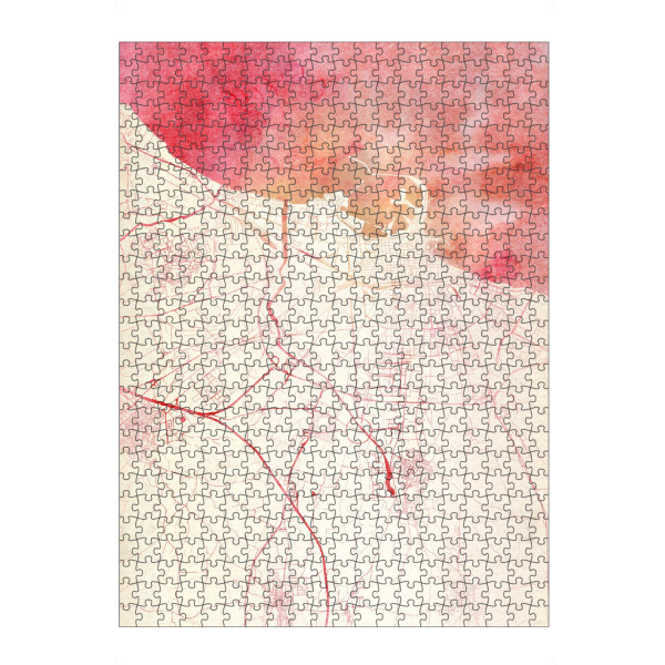 Puzzle Ravensburger "Bari Italien I" artboxONE - Städte,Reise - Städte,Stadtkarte,Wasserfarbe - Bild städte