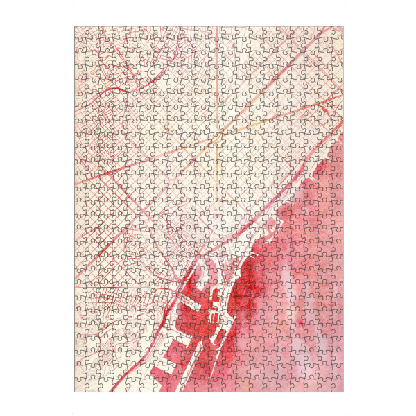 Puzzle Ravensburger "Barcelona Spanien II" artboxONE - Städte,Reise - Städte,Stadtkarte,Wasserfarbe - Bild städte