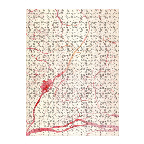 Puzzle Ravensburger "Angers Frankreich II" artboxONE - Städte,Reise - Städte,Stadtkarte,Wasserfarbe - Bild städte