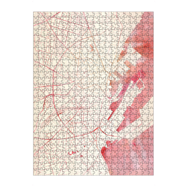 artboxONE Puzzle "Aarhus Dänemark II" artboxONE - Städte,Reise - Städte,Stadtkarte,Wasserfarbe - Bild städte